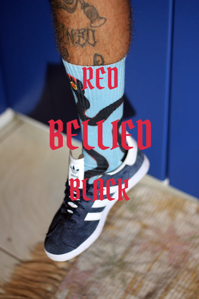 RED BELLIED BLACK SNAKE Socks