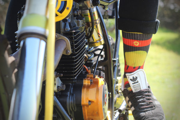 first peoples australian indigenous aboriginal colours socks respect byron bay bundjalung nsw australia socks mennie brand socks fashion style lifestyle motorbike model photography