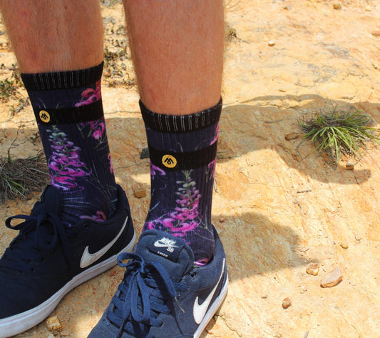 grevillea tree nature socks watercolour art artwork socks byron bay nsw australia style lifestyle surfer photography flower nike shoes socks