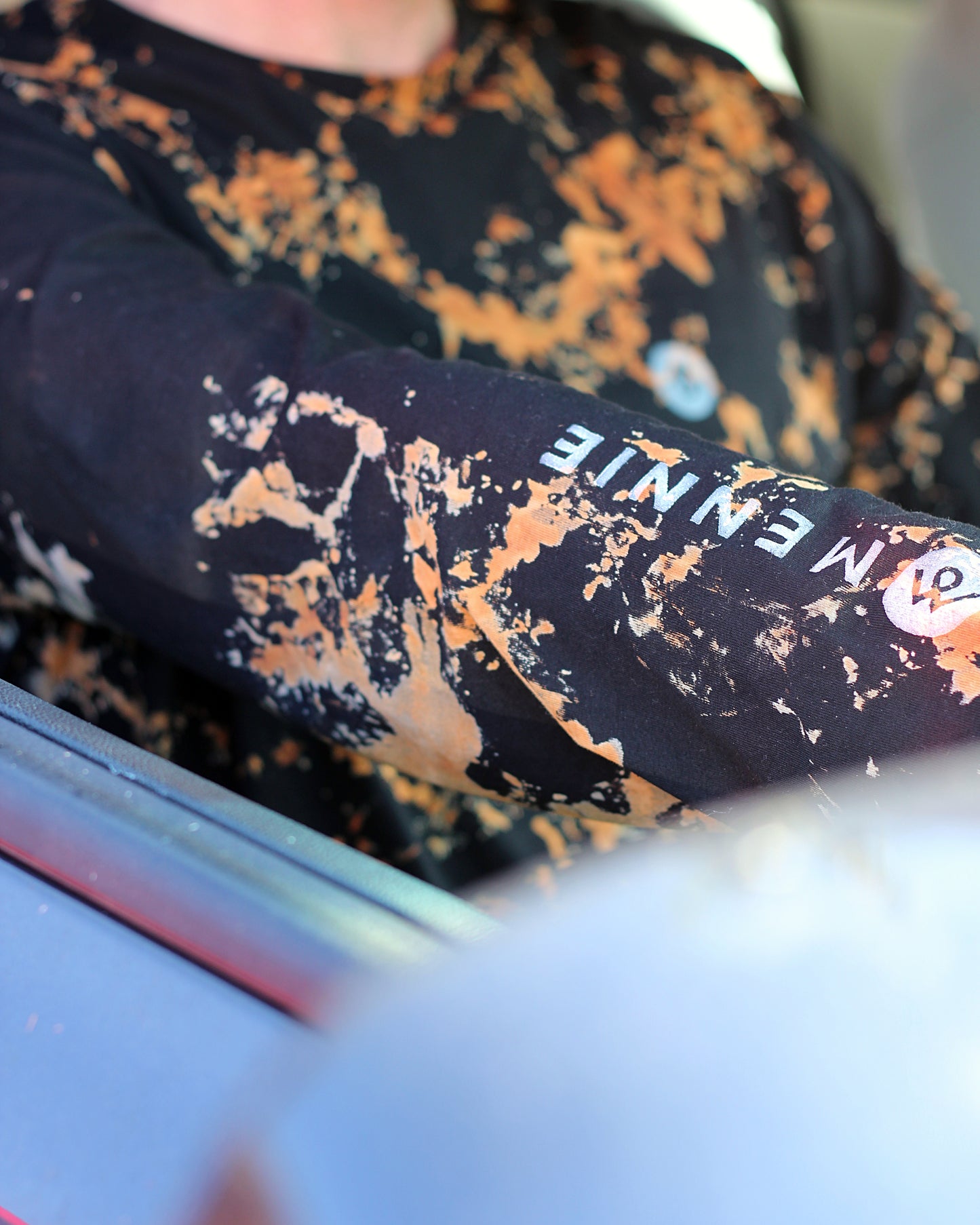 LOVERS Long sleeve acid wash T-shirt
